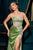 Crystal Embellished Strapless Satin Dress La Divine C161