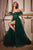 La Divine CB080 Detachable Off-the-shoulder Sleeves Tulle Gown