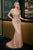 Ladivine CB160 One Shoulder  Crystals  Corset Evening Dress