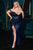 Off Shoulder Beaded Fitted Gown La Divine CC324