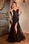 Vestido sirena sin tirantes con pedrería CD0214
