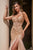 Vestido sirena sin tirantes con pedrería CD0214