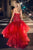 Vestido sirena sin tirantes con pedrería CD0214