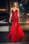 Vestido sirena sin tirantes con pedrería CD0214