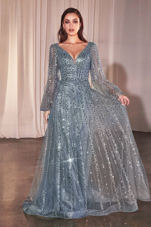 Long Sleeves A-line  Dress La Divine CD0240
