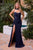 Strapless Chiffon Fitted Dress La Divine CD383
