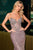 Strapless Crystal and Glitter Evening Dress Ladivine CD728