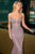 Strapless Crystal and Glitter Evening Dress Ladivine CD728
