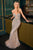 Strapless Crystal and Glitter Evening Dress Ladivine CD728