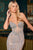 Strapless Crystal and Glitter Evening Dress Ladivine CD728