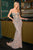 Strapless Crystal and Glitter Evening Dress Ladivine CD728