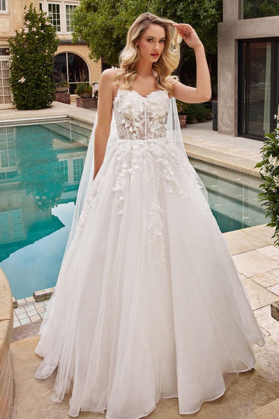 Tulle Wedding Ball Gown CDS437W – Sparkly Gowns