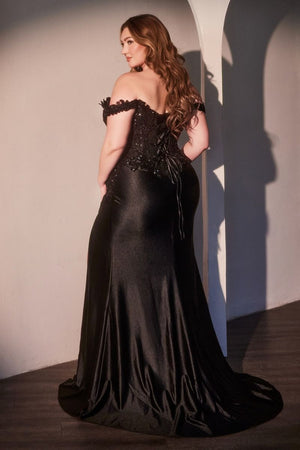 Off the Shoulder Evening Dress La Divine CDS537C