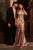Fitted Crystals Satin Evening Gown La Divine CM383
