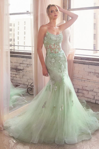 Embellished Pastel Mermaid Dress La Divine D145 Sparkly Gowns Embellished Pastel Mermaid Dress La Divine D145 Sparkly Gowns