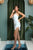 Vestido corto con escote en V ilusión S775 de Nox Anabel
