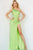 Asymmetrical Neckline Stone Embellishment Neon Prom Gown Jovani 23140