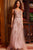 Plunging Neckline Embroidered Appliques Tulle Gown by Jovani 24057