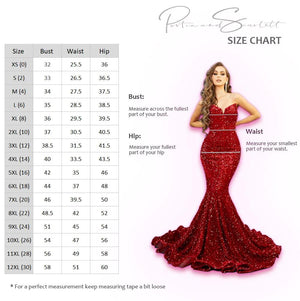 Portia & Scarlett Plunging Neckline Crystal Embellishment Evening Gown PS23270