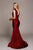 Fitted Satin Sleeveless  Open Back Eggplant Evening Gown AC370