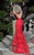 Jovani 60283 Vestido de fiesta con adornos florales y escote en V