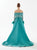 Tarik Ediz 98316 Vestido largo de corte A Madison con adornos de plumas