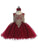 Baby Short Flower Girl Dress with Gold Lace 7013B