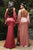 Puffed Sleeves Soft Satin Bridesmaids or Evening Gown CD7482