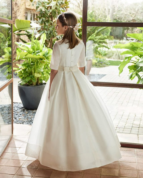 Rosa Clara R521 Square Neckline Spanish Communion Gown REQUEST PRICE Sparkly Gowns