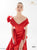 Tarik Ediz 98221 Vestido Elisa de tafetán con cintura fruncida