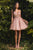 Vestido corto de corte A con brillo de Cinderella Divine CD0189