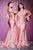 Stretch Luxe Jersey  Ruched Mauve Evening Gown CD943