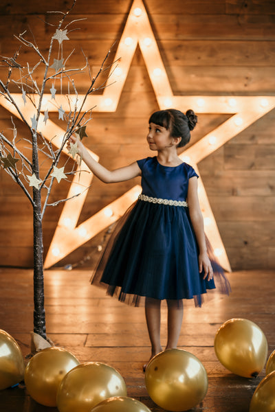 toddler holiday dress Elegant Satin and Tulle Holiday Dress for Little Girls 452 10 / Red