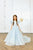 Ready to Ship Size 5-6 Sleeveless Ice Blue  Flower Girl Dress 21065