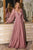 Long Sleeves Chiffon A-line Gown CD243