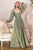 Long Sleeves Chiffon A-line Gown CD243