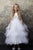 The Lavish Multi-Tiered Tutu Tulle White First Communion Dress 324wh