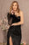 One Long Sleeve Sequin and feather Embellishment Prom Gown GL3160