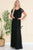 Vestido largo con cintura natural y flores bordadas de Amelia Couture IN004