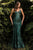V-Neckline Glitter Embellishment Long Gown J810A