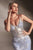 V-Neckline Glitter Embellishment Long Gown J810B
