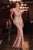 Feathers Off-Shoulder Embroidered Evening Dress J824