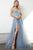 Scoop Neckline Beaded Floral Appliques Prom Gown TM1004