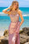 Strapless Floral Embroidered with a Cape Prom Gown 3010