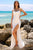 Sleeveless Cowl Neckline Long Satin Wedding Dress 20115