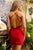 Lace Up Back Embroidered Appliques Beaded Cocktail TM1013S