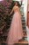 V-Neckline Overskirt Gown TM1016