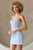 Floral Applique Short Dress 7053S