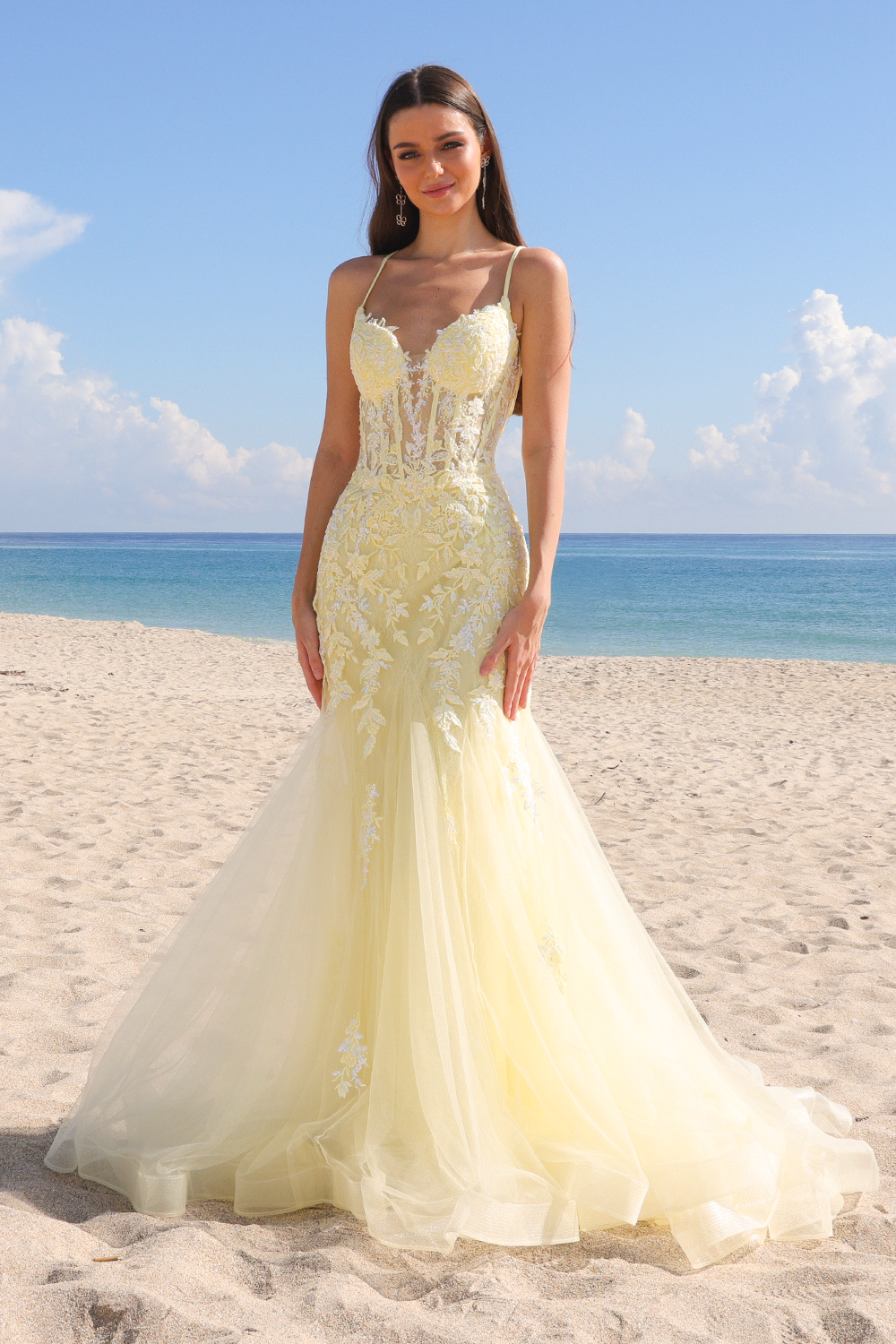 Mermaid Tulle Lace- Up Prom Dress AC2120 Sparkly Gowns Mermaid Tulle Lace- Up Prom Dress AC2120 Sparkly Gowns