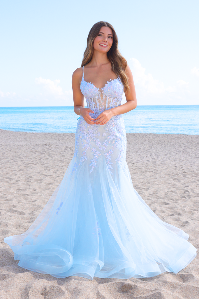 Mermaid Tulle Lace- Up Prom Dress AC2120 Sparkly Gowns Mermaid Tulle Lace- Up Prom Dress AC2120 Sparkly Gowns